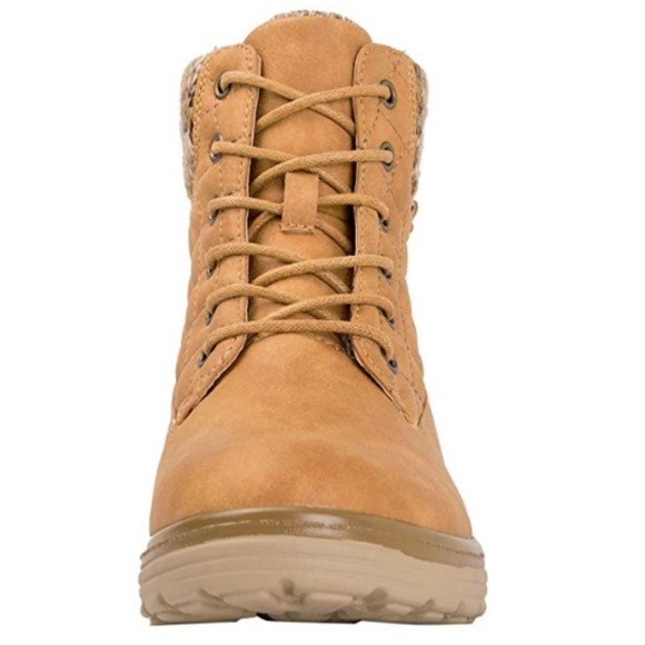 Womens "Mariah" Khaki Winter Boots - Picture 4 of 7